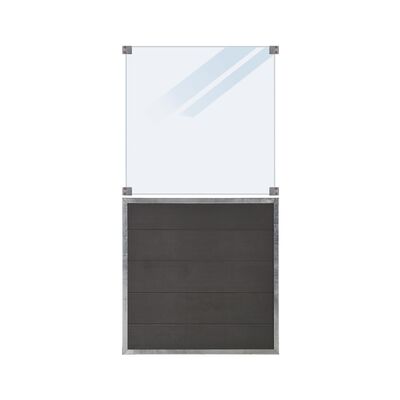 Futura komposit hegn 180cm - Klart glas