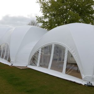 BUBBLE Hexadome L - komplet med tagdug, Hvid