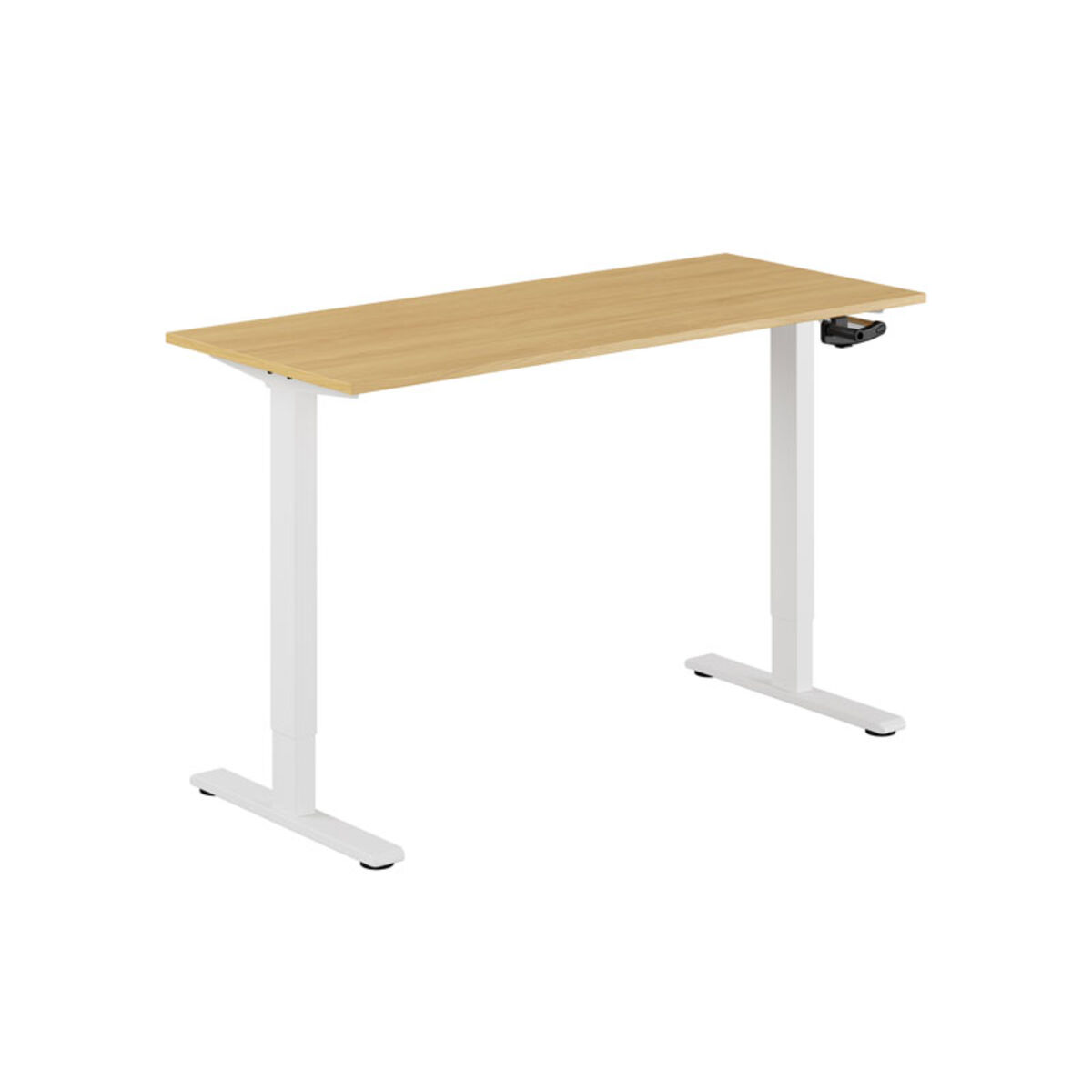 ECO Hæve/Sænkebord manuelt 140x60cm - Eg-hvid