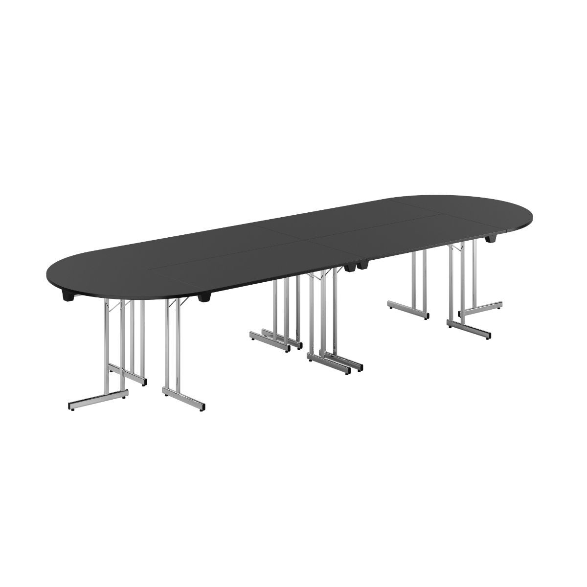 Billede af Konferencebord - 360x120cm - Sammenklappeligt bord - Sort-krom