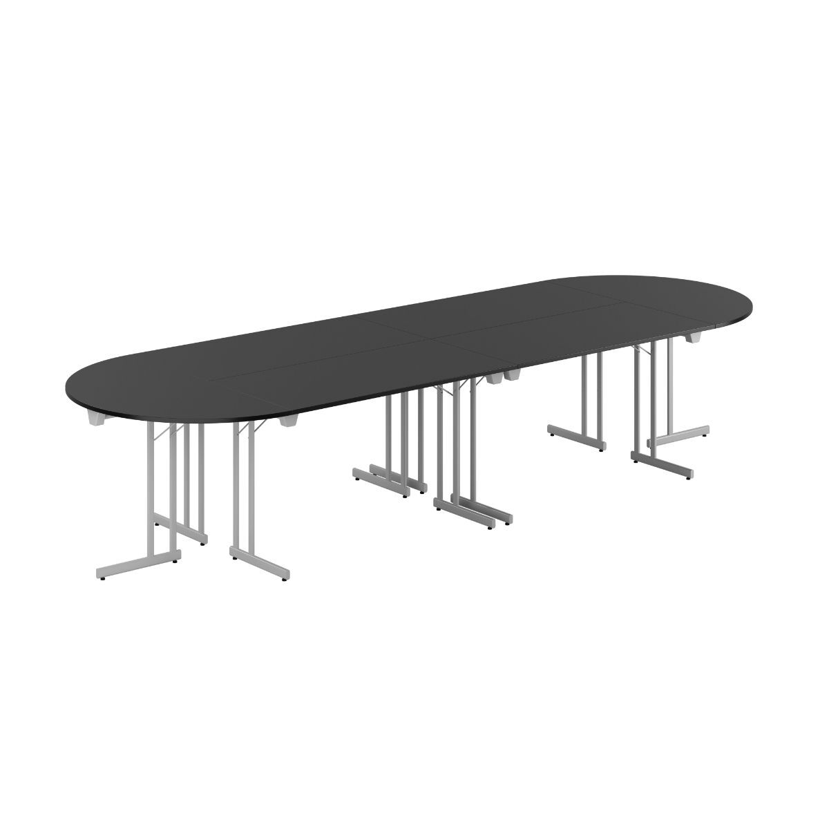 Billede af Konferencebord - 360x120cm - Sammenklappeligt bord - Sort-grå