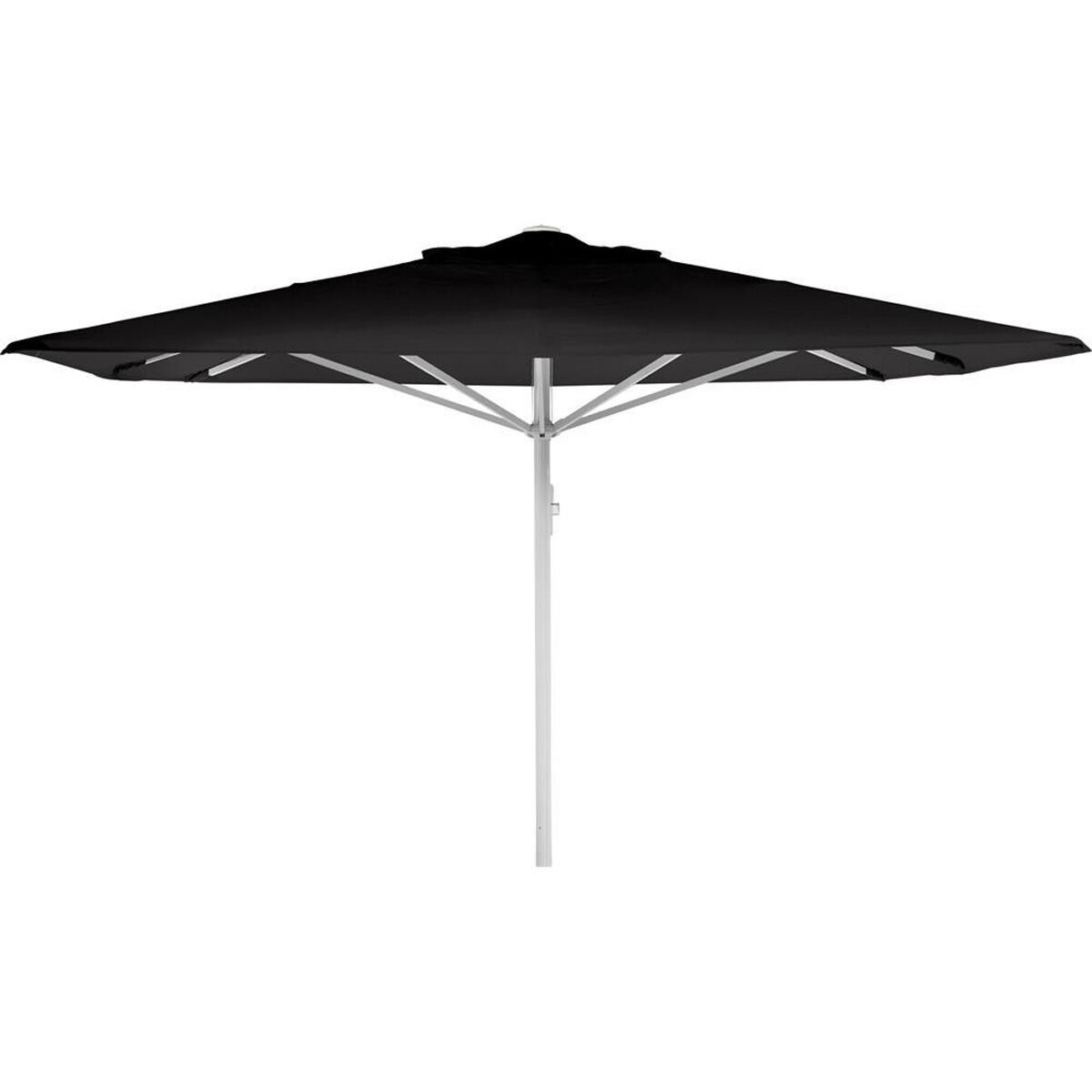 Kæmpeparasol 5x5m polyester u/frisekant - Sort