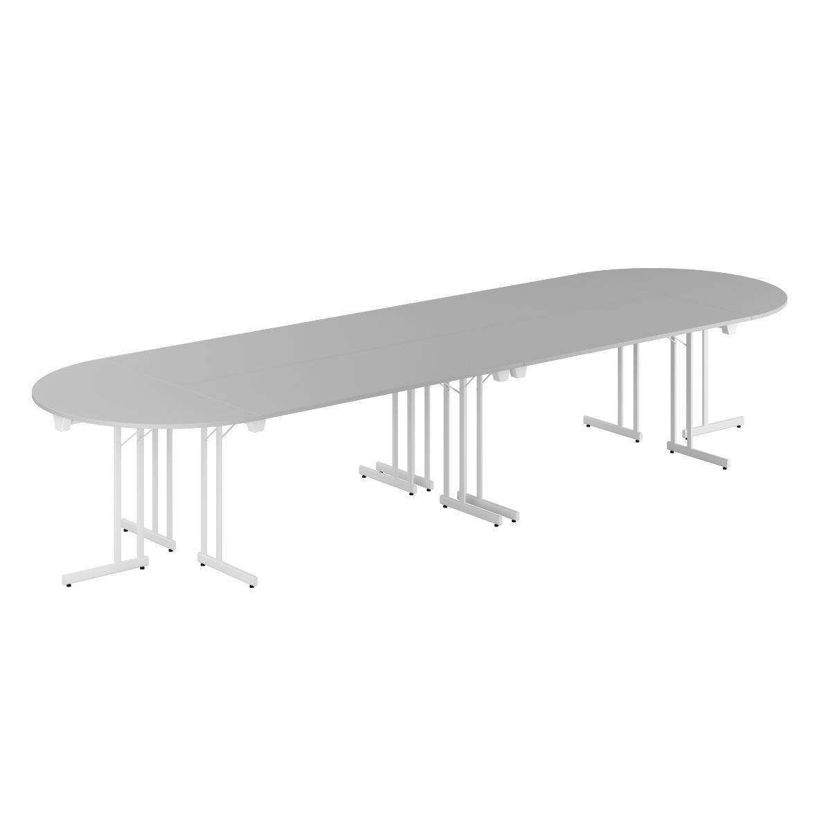 Billede af Konferencebord - 400x120cm - Sammenklappeligt bord - Grå-hvid