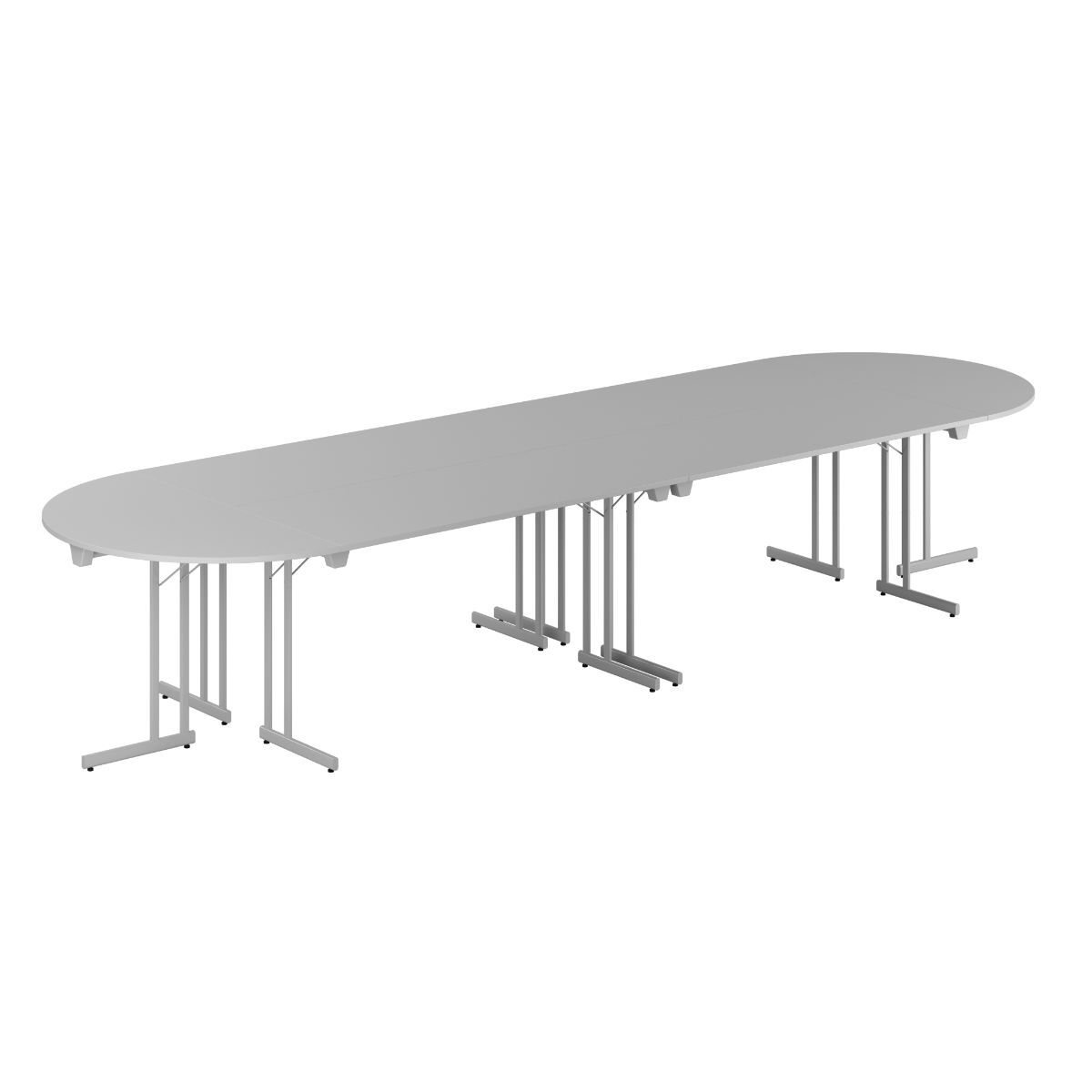 Billede af Konferencebord - 400x120cm - Sammenklappeligt bord - Grå-grå