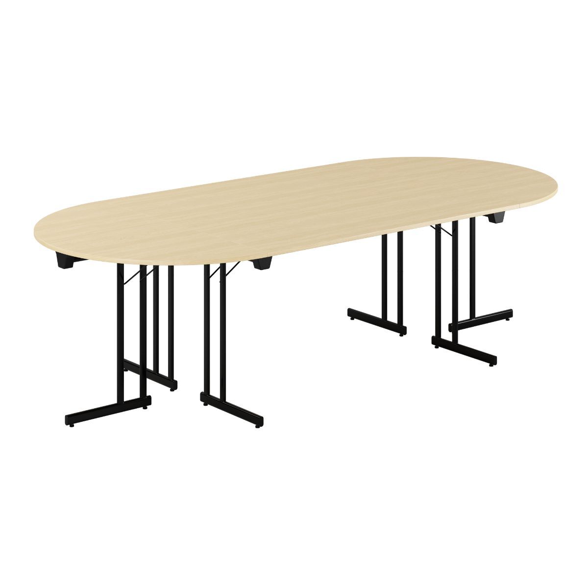 Billede af Konferencebord - 260x120cm - Sammenklappeligt bord - Birk-sort
