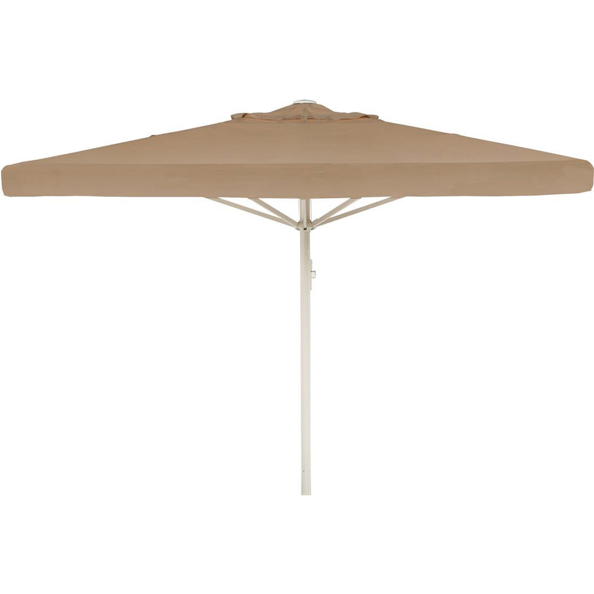 Kæmpeparasol 4x4m m/frisekant - Beige