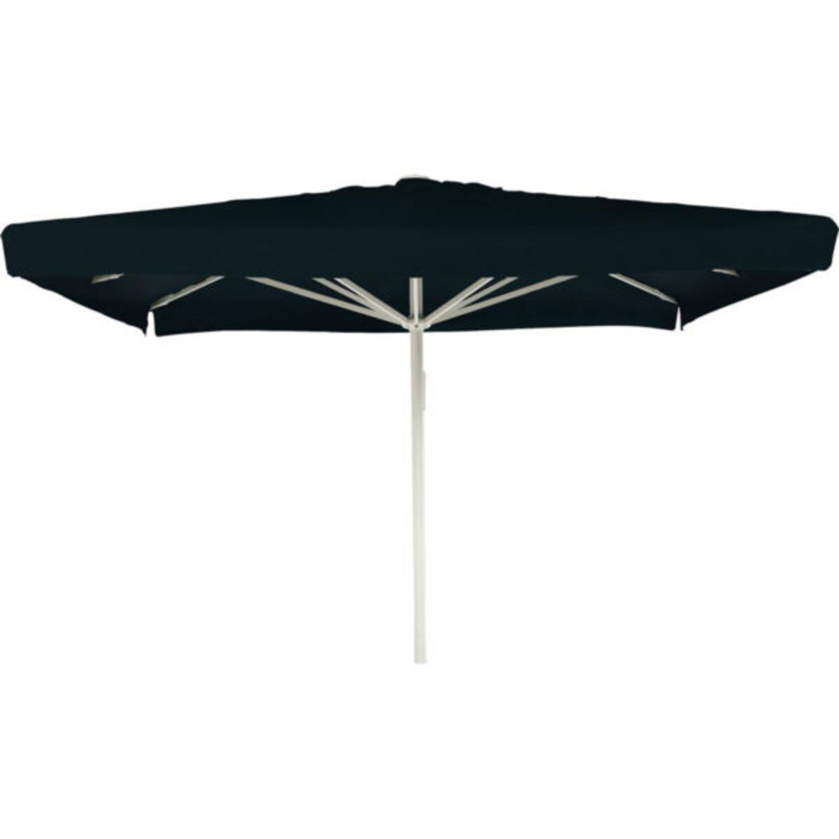 Kæmpeparasol 5x5m m/frisekant - Sort