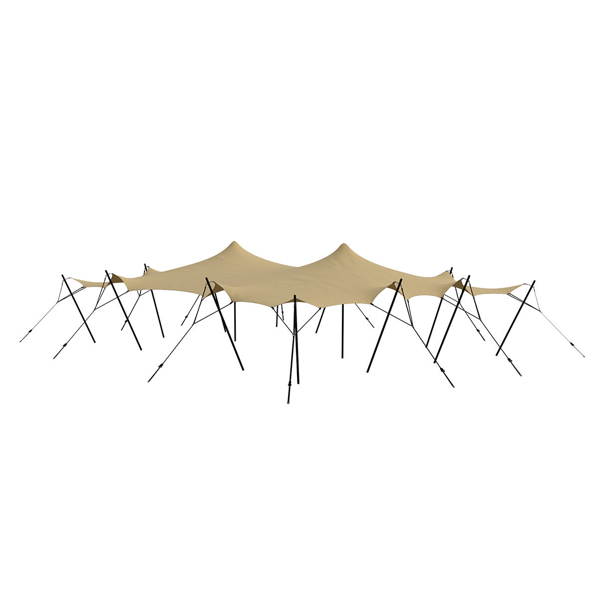 Stretch tent 9x9m - SAND - komplet - Sand