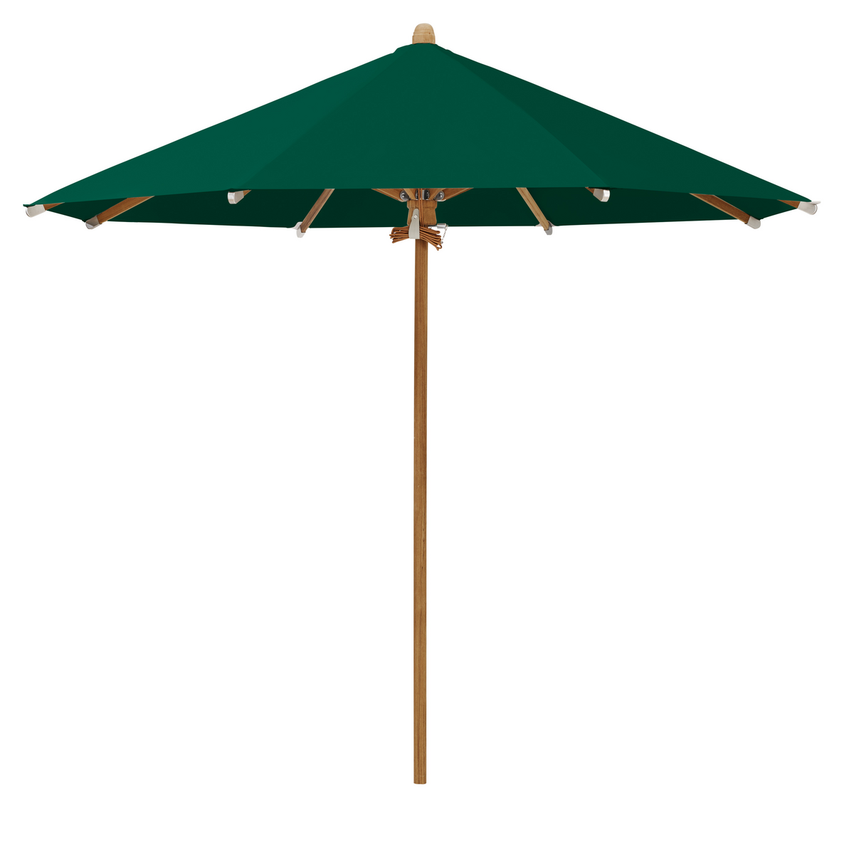 Teakwood Træparasol Ø300cm uden frisekant - Aloe