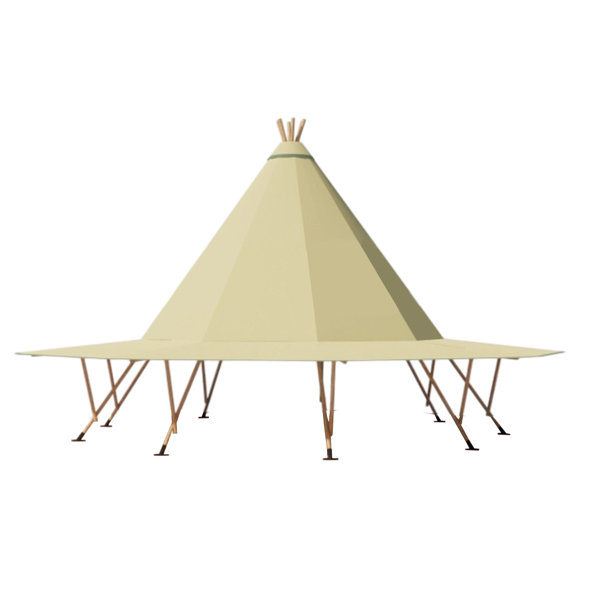 Teepee 10,5x10,5m Canvas - Khaki