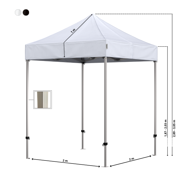 Foldetelt Komplet 2x2m Premium