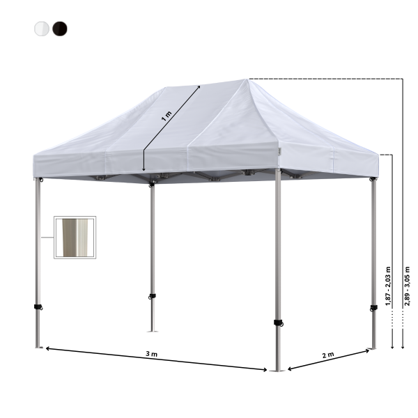 Foldetelt Komplet 2x3m Premium - Image 2