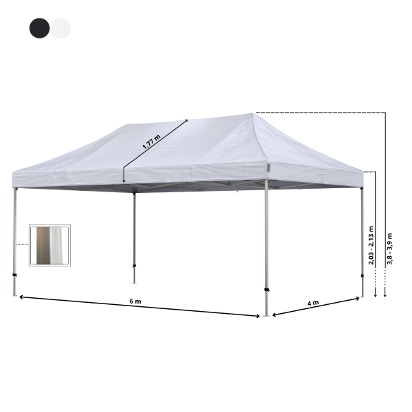 Foldetelt Komplet 4x6m Premium Plus - Image 2