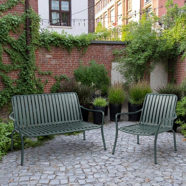 Loungesofa metal, stabelbar