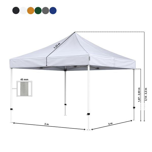Foldetelt Komplet 3x3m Economy - Image 3