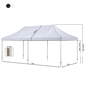 Foldetelt Komplet 4x8m Premium