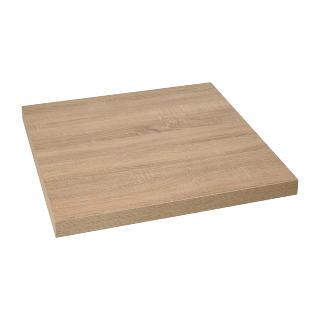 Sawcut Oak bordplade firkantet DuroLight - 70x70 cm