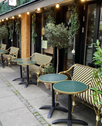 Marseille Cafébænk m. armlæn