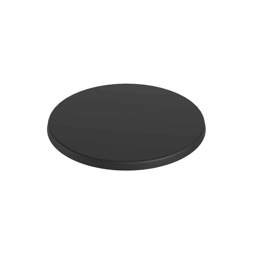Sort bordplade rund - Ã ̧70 cm