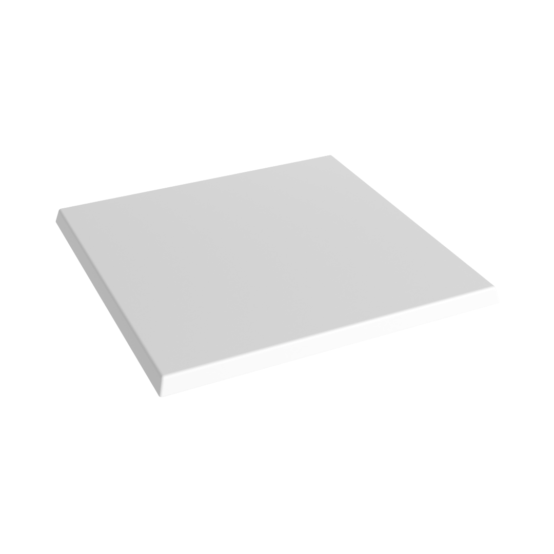 Hvid bordplade firkantet - 60x60 cm