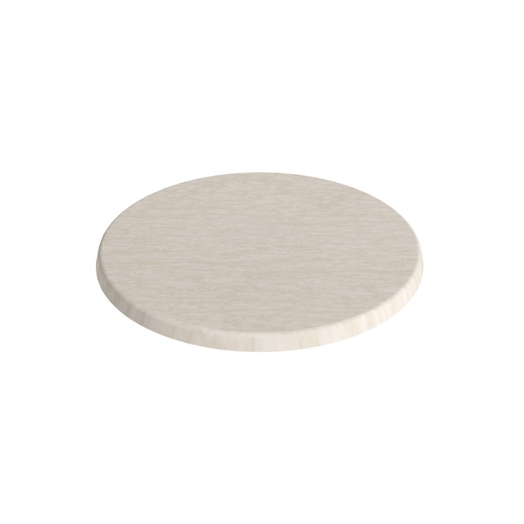Marmorlook bordplade rund - ø70 cm