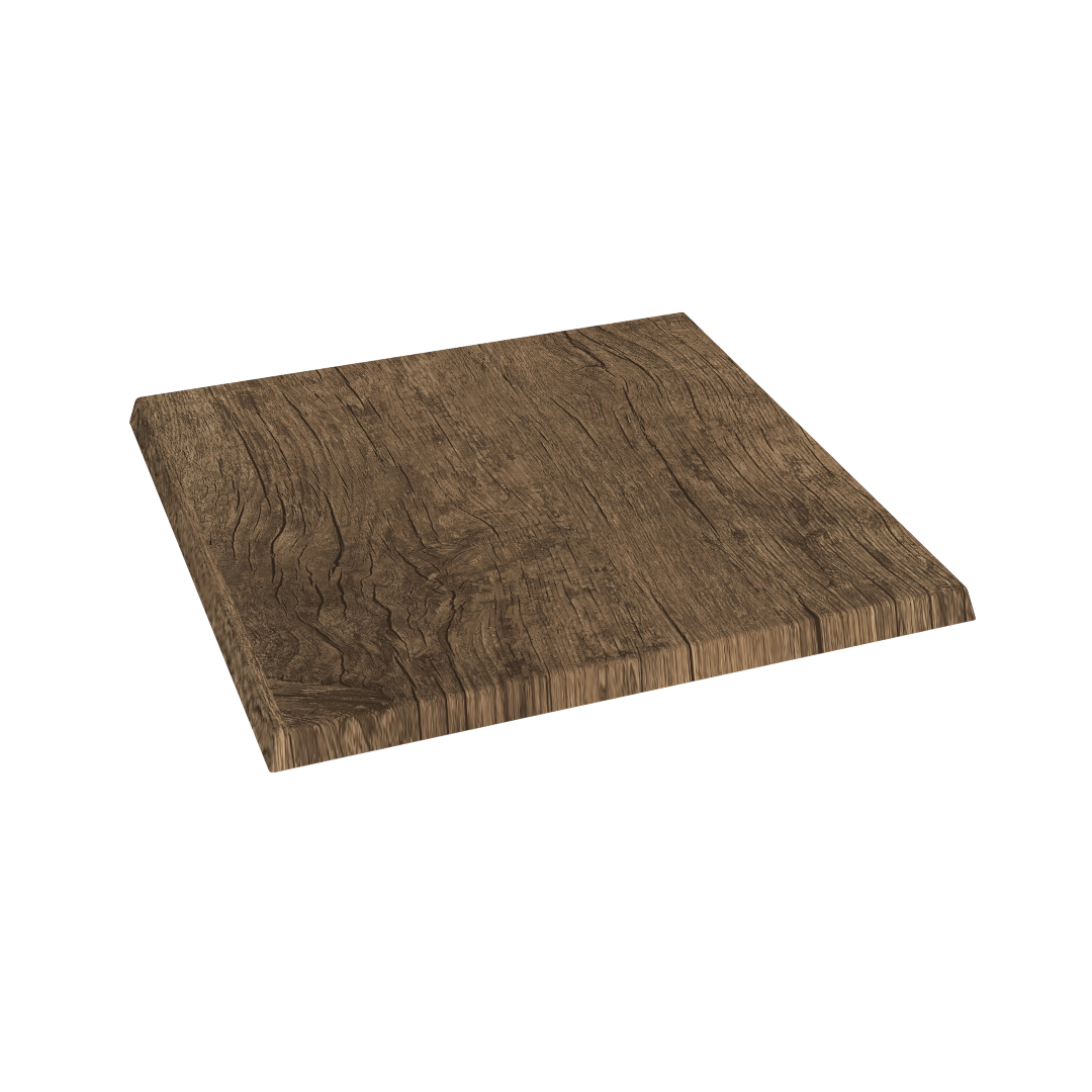 Mørk Eg bordplade firkantet - 60x60 cm