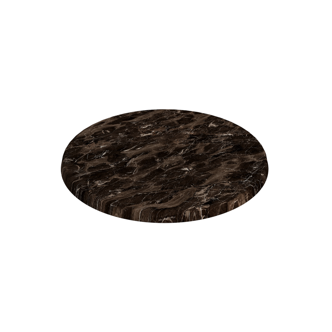 Karacabey marmorlook bordplad rund - Ã ̧60 cm