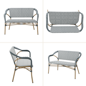 Nantes Cafébænk m. armlæn