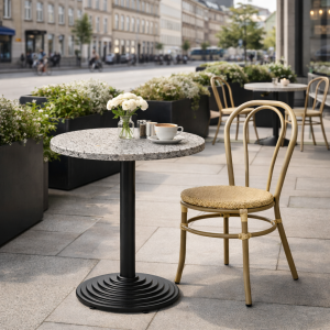 Terrazzolook bordplade rund