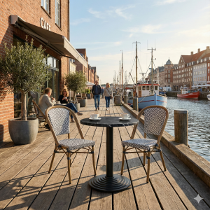 Teramo marmorlook bordplade rund