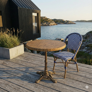 Lys Parket bordplade rund