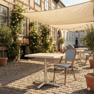 Marmorlook bordplade firkantet