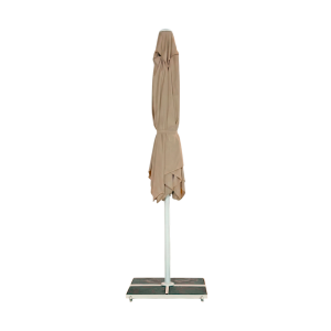 Kæmpeparasol 3x3m komplet u/frise - Hvidt Stativ