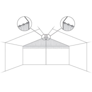 Gavltrekantsæt 3m raftet - SÆT AF 2 STK.
