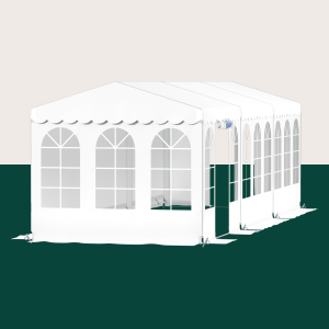 Partytelt Komplet 3 x 9 mtr. HVID