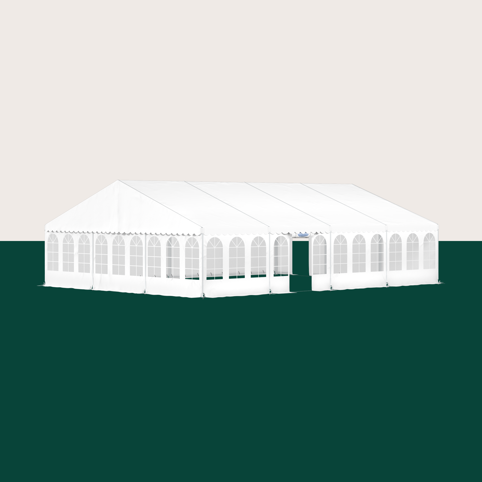 Partytelt Komplet 9 x 12 mtr. HVID