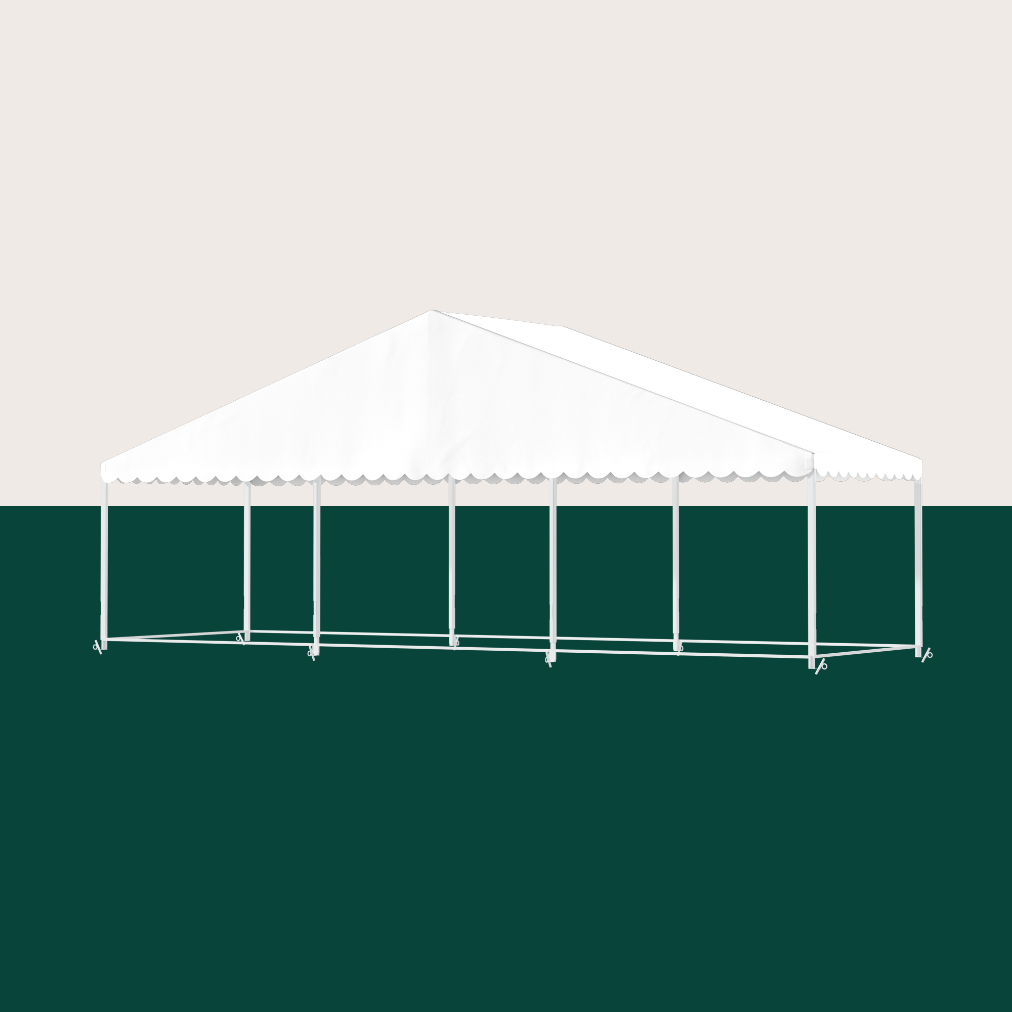 Startfag 9x3m - Hvid