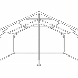 Startfag Tent for Events 6x4m inkl. sider, tag og gavl