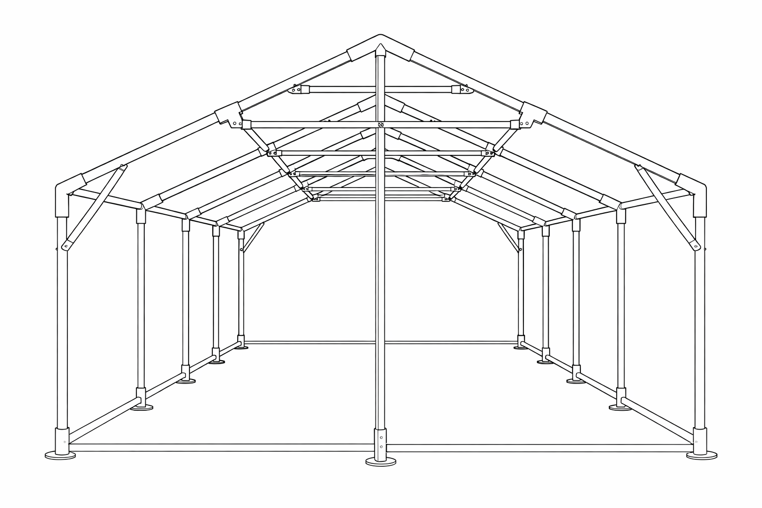 Tent for Events Komplet 6x8m