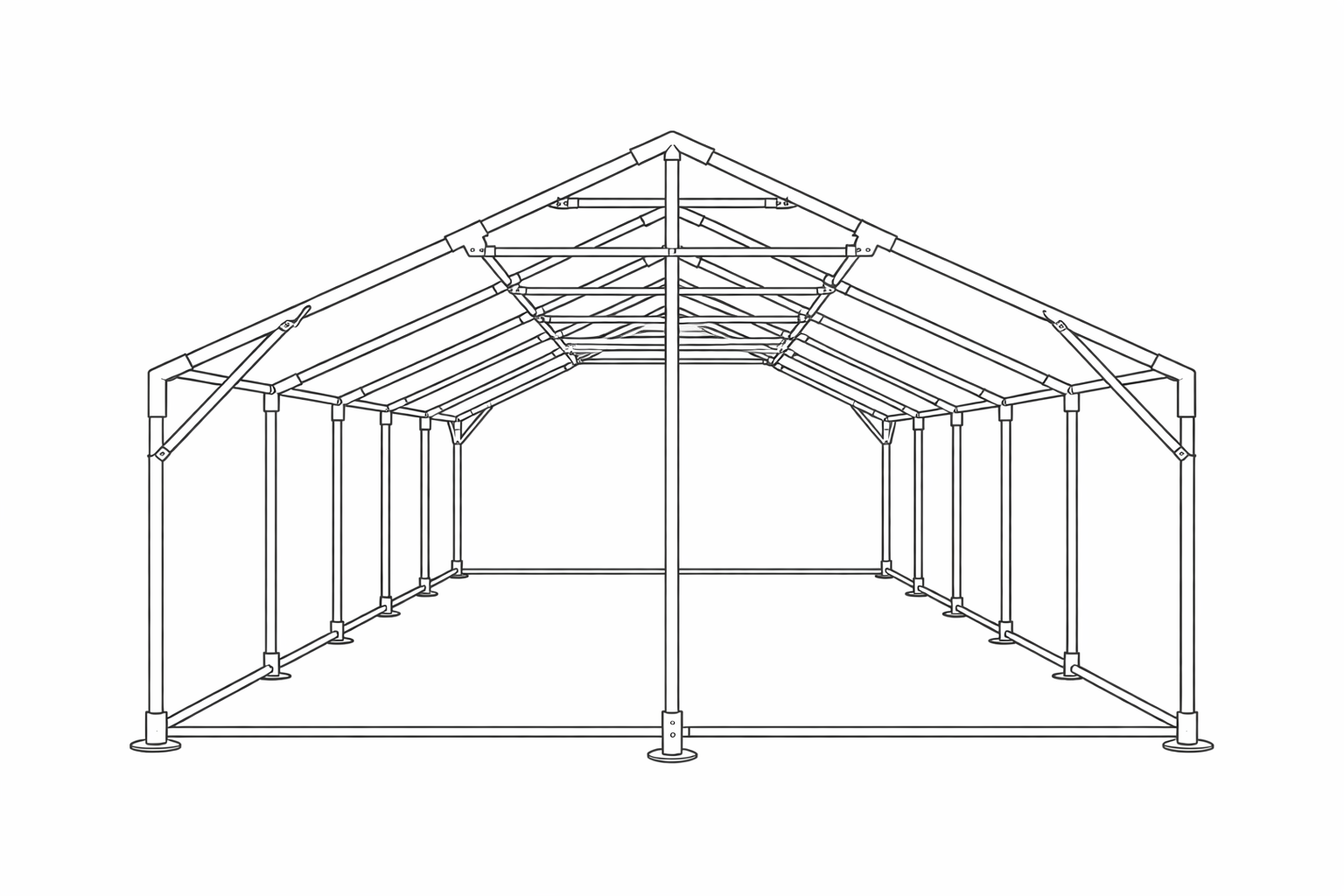 Tent for Events Komplet 6x10m