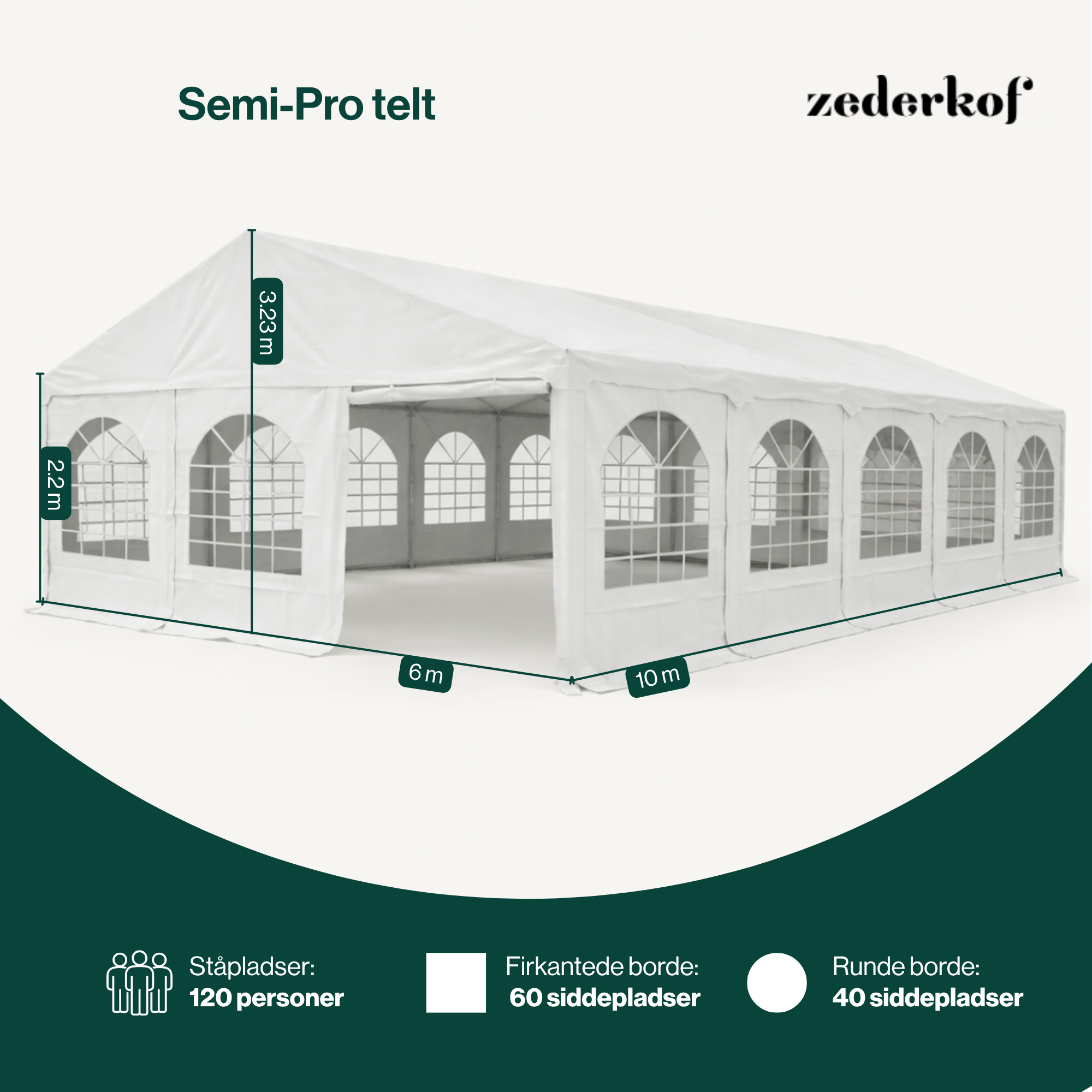 Tent for Events Komplet 6x10m