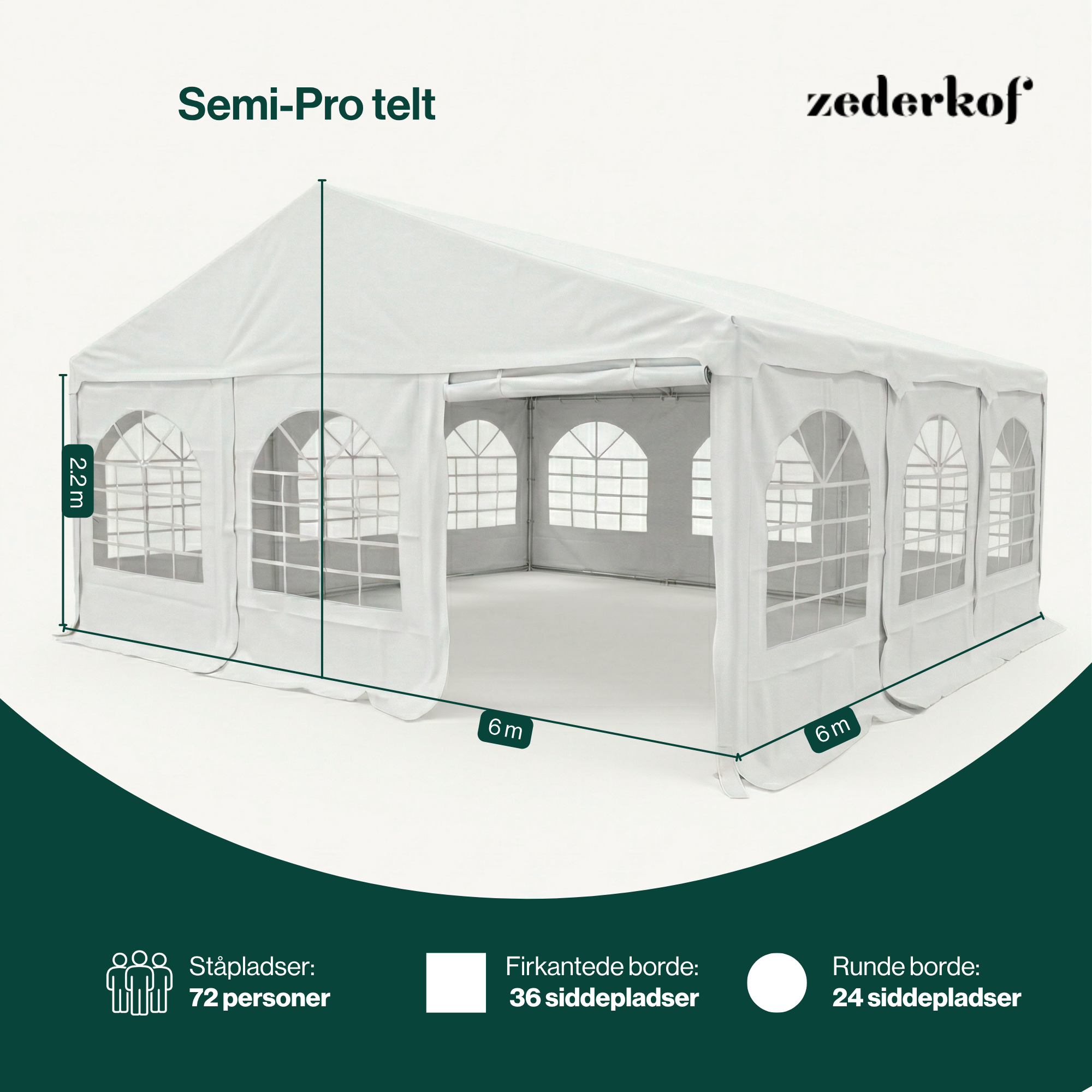 Tent for Events Komplet 6x6m