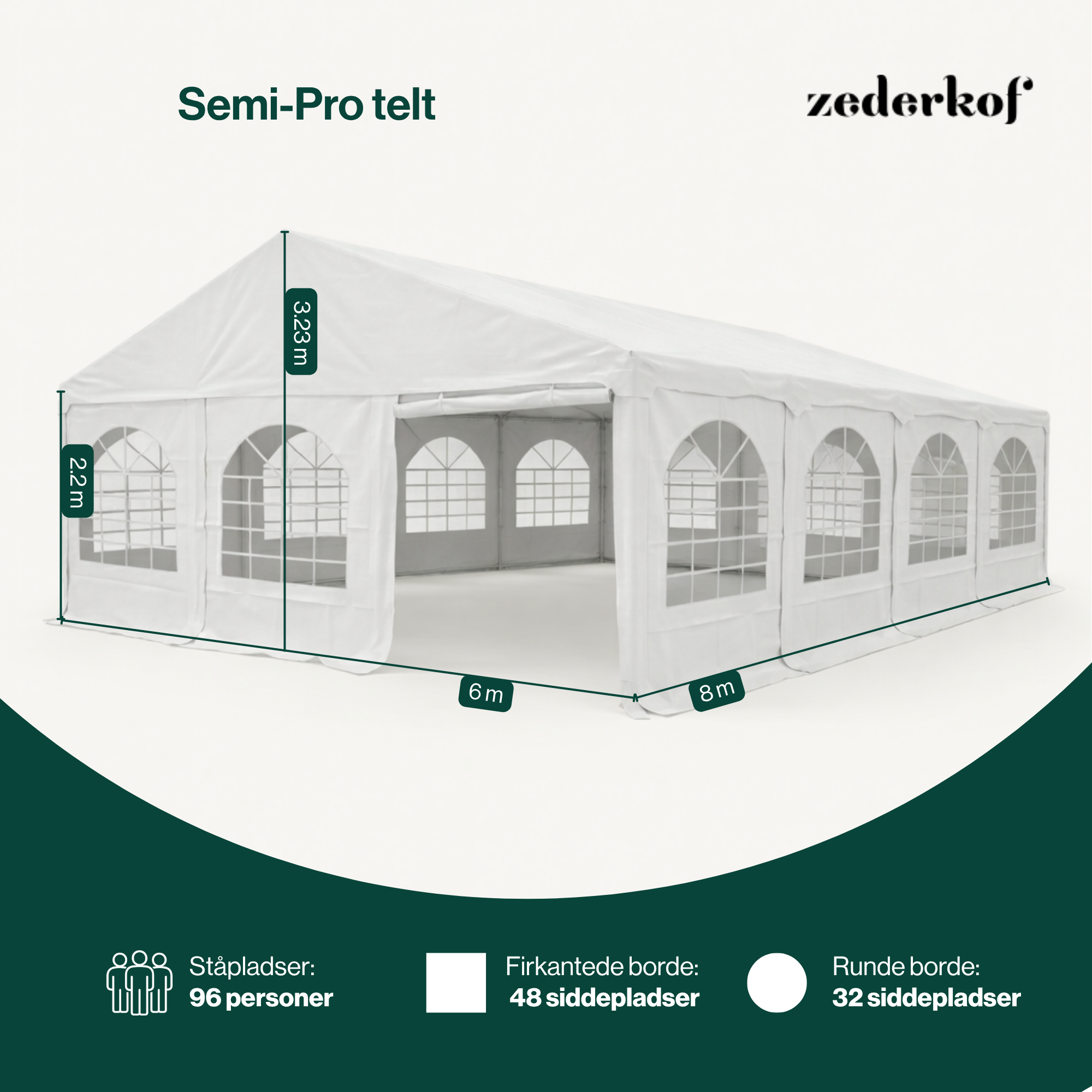 Tent for Events Komplet 6x8m