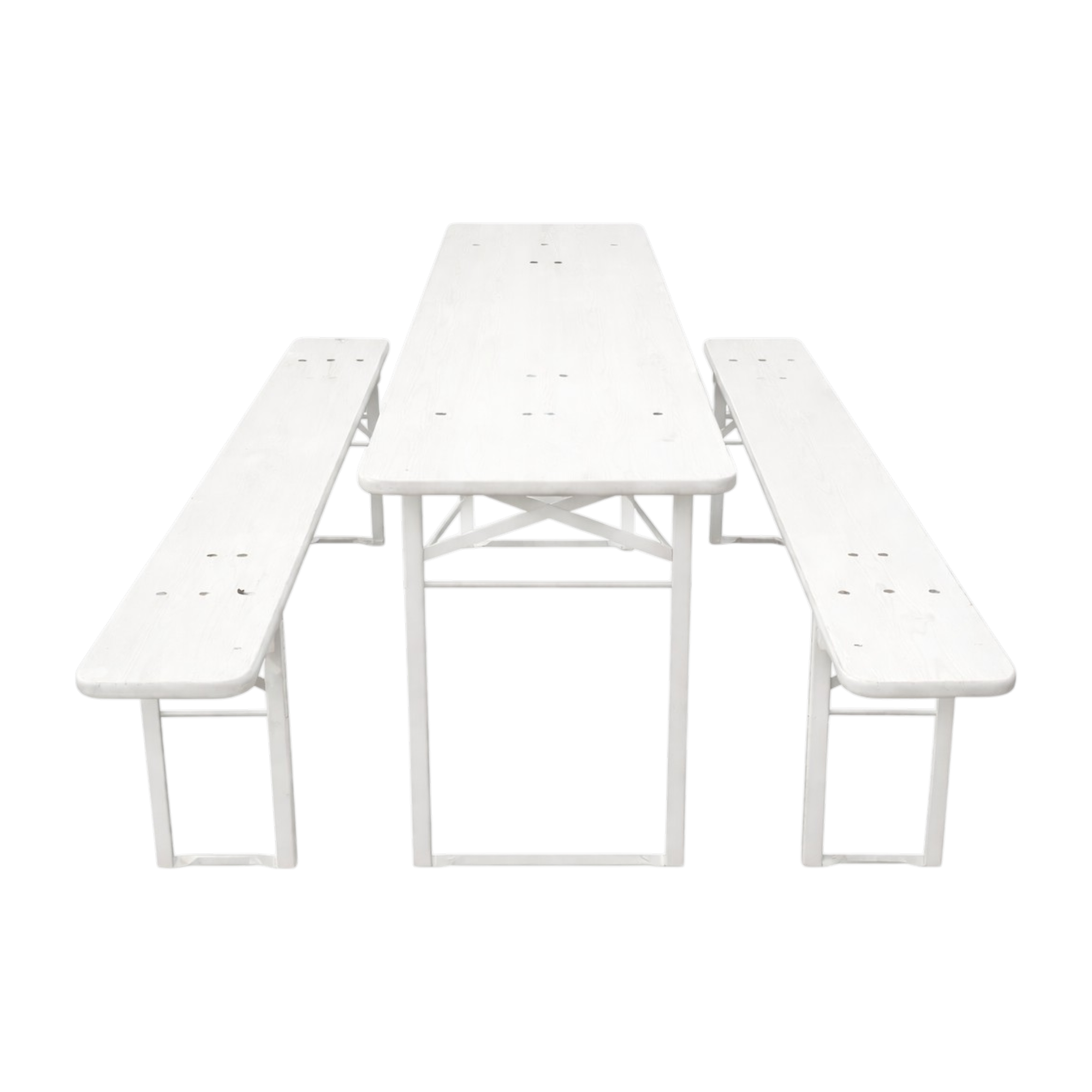 Brau Bord/bænk sæt 220x50 cm - Hvid