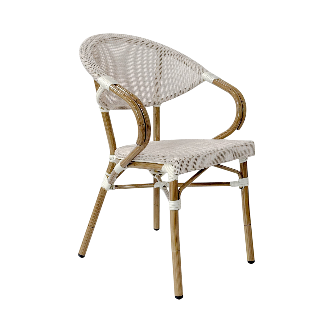 Paris 2 - Caféstol m. armlæn - Beige