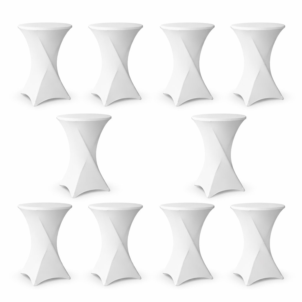 Stretchdug til ståbord 10-pak - Hvid