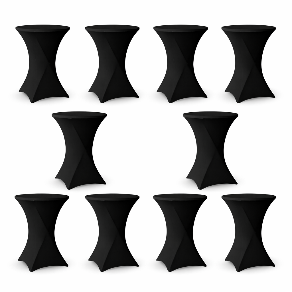 Stretchdug til ståbord 10-pak - Sort