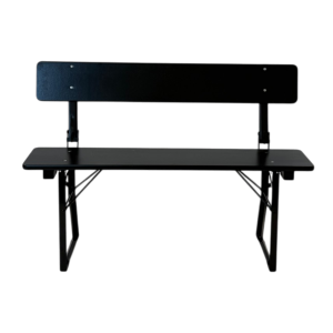 Standard balkon bænk med ryglæn 25×120 cm