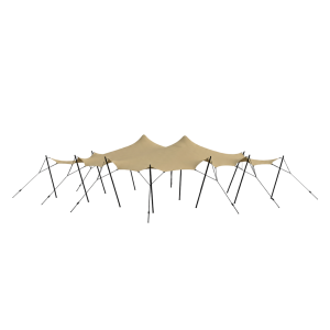 Stretch tent 9x12m - SAND - Komplet