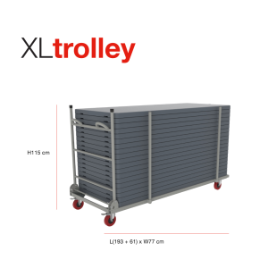 Zown plastbord XL bordvogn 18-24 stk